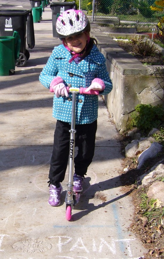 Lily on her scooter!